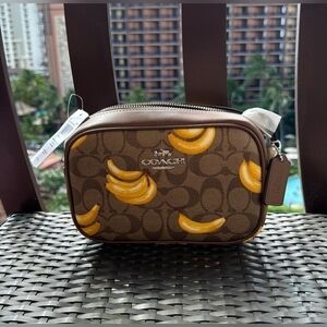 Coach Banana Jamie Camera Bag In Signature Canvas